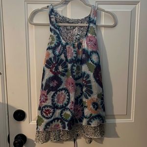 Womens American Rag Boho Sleeveless Flowy Top Preowned M